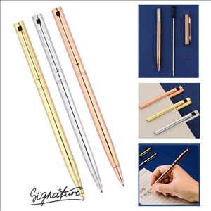 Metal Retractable Ballpoint Pens with 1.0mm Black Ink